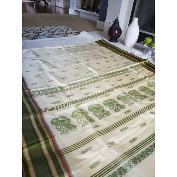 New Women Pure Gorod Silk Saree Handloom Festive Wedding - Picture 2 of 11